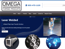 Tablet Screenshot of omegathermoproducts.com